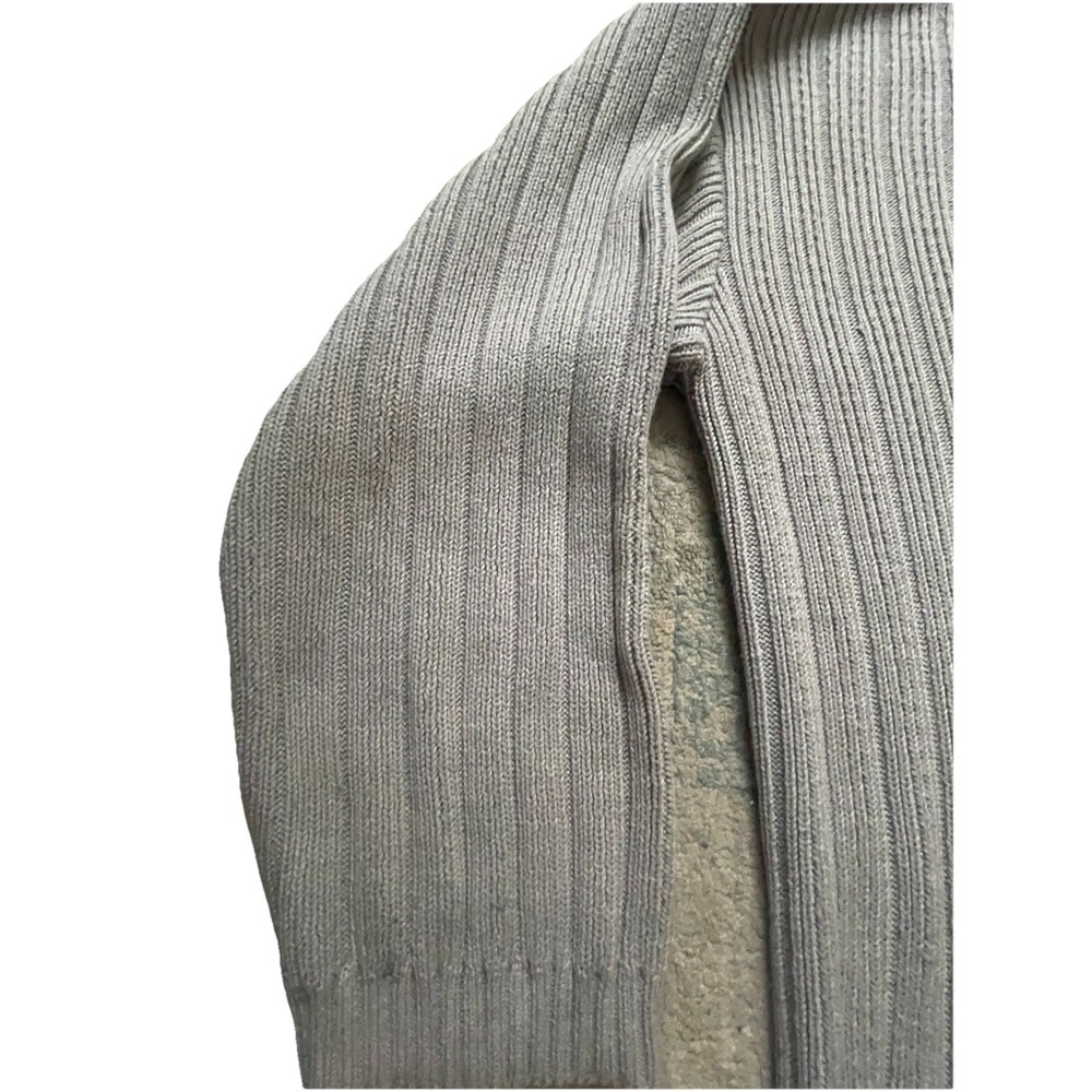 VTG Pure Playaz Mens Gray Y2K Hip Hop Spellout Cable Knit Turtleneck Sweater L - Picture 3 of 9